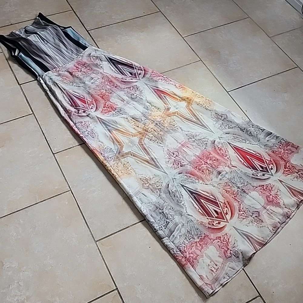 Ted Baker Silk Multicolor Maxi Dress Size 0 - Picture 11 of 14